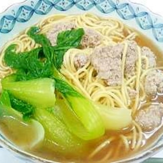 お手軽！豚つみれ醤油ラーメン